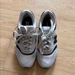New Balance White and Black Athletic Shoes